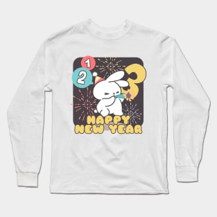 Happy New Year: Loppi Tokki's New Year Extravaganza Amidst Dazzling Fireworks! Long Sleeve T-Shirt